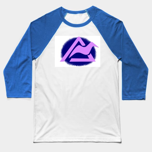 Aurora Mountain Symbol Baseball T-Shirt by RockyHay